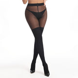 Premium Illusion-Strumpfhose "Verführung" – Overknee-Optik & Straps-Design (Rutschfest)