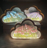 DIY Wolken-Spiegel "Ewige Tulpen" – Das Magische 2-in-1 Nachtlicht & Spiegel (Bastelset)
