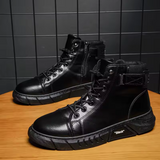 Fashion Men’s Leather Boots — Waterproof & Stylish