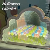 DIY Wolken-Spiegel "Ewige Tulpen" – Das Magische 2-in-1 Nachtlicht & Spiegel (Bastelset)