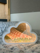 DIY Wolken-Spiegel "Ewige Tulpen" – Das Magische 2-in-1 Nachtlicht & Spiegel (Bastelset)